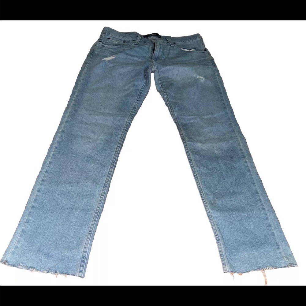 Hollister Jeans Mens 31x32 Blue Denim Slim Straight Epic Flex Preppy Grunge Y2K